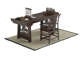 中式书桌3D模型设计